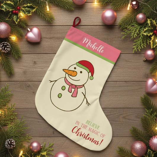 Snowman Magic of Christmas Stocking Grote Kerstsok