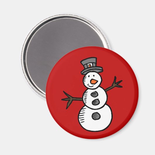 Snowman Magneet (Voorkant / Achterkant)