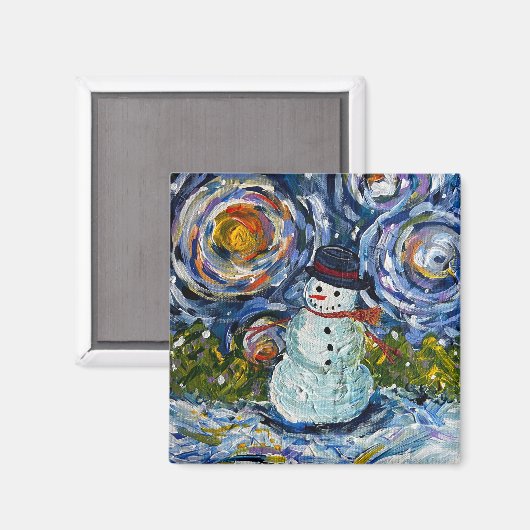 Snowman Magnet (Voorkant / Achterkant)