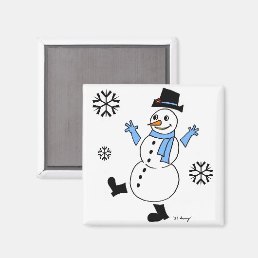 Snowman Magnet (Voorkant / Achterkant)