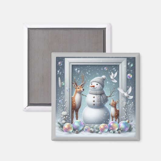 Snowman Magnet (Voorkant / Achterkant)