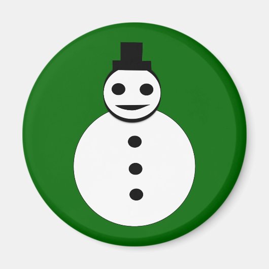 Snowman Magnet glimlachte kerstmis (Voorkant)