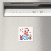 Snowman magnet voor prettige kerstdagen (Insitu (Vaatwasser))