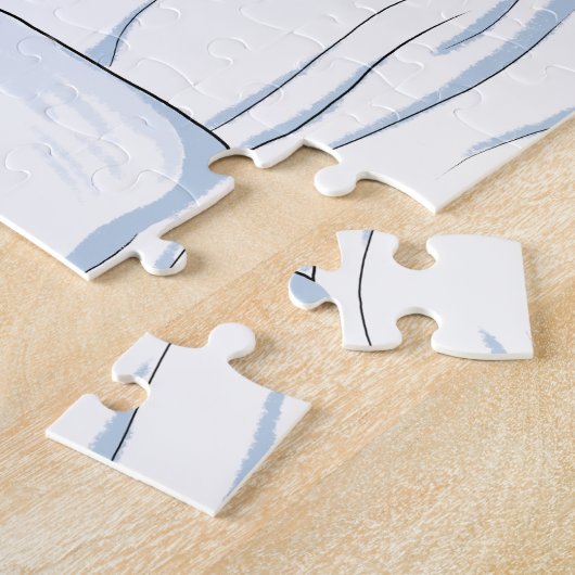 Snowman Mam Kind met whimsical Art Legpuzzel (Zijkant)