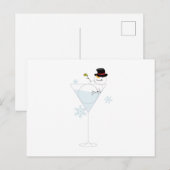 Snowman Martini Briefkaart (Voorkant / Achterkant)