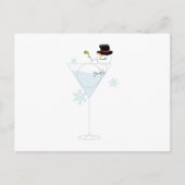 Snowman Martini Briefkaart (Voorkant)