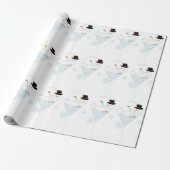Snowman Martini Cadeaupapier (Uitgerold)