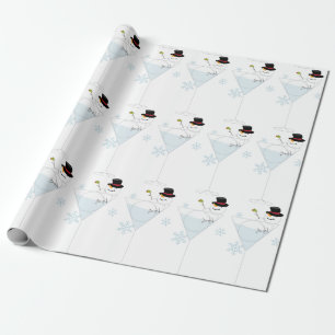 Snowman Martini Cadeaupapier
