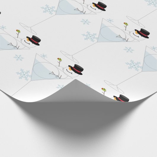 Snowman Martini Cadeaupapier (Hoek)