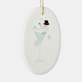 Snowman Martini Keramisch Ornament (Rechts)