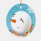 Snowman Masterstuk kerstversiering Keramisch Ornament (Links)