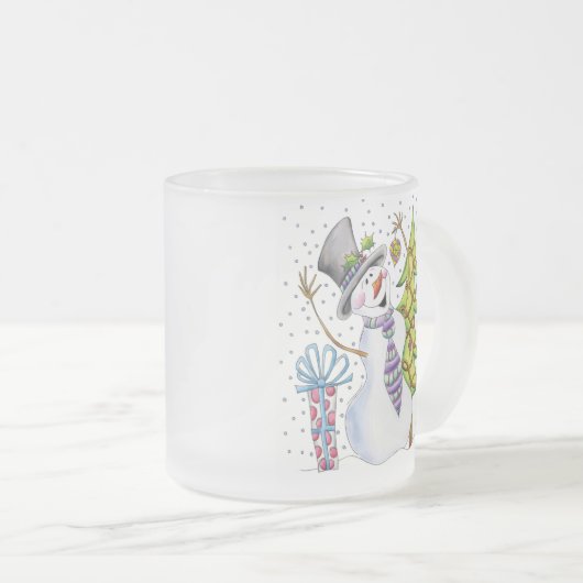 Snowman Matglas Koffiemok (Voorkant rechts)