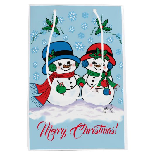 Snowman Medium Cadeauzakje (Voorkant)