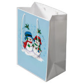 Snowman Medium Cadeauzakje (Achterkant Gekanteld)