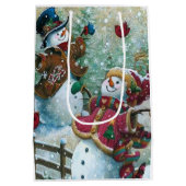 snowman medium cadeauzakje (Achterkant)