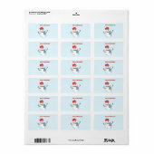 Snowman. Merry Christmas. Etiket (Full Sheet)