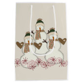 Snowman Merry Christmas Gift Bags Medium Cadeauzakje (Achterkant)
