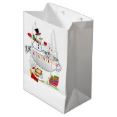 Snowman Merry Christmas Gift Bags Medium Cadeauzakje (Voorkant Gekanteld)