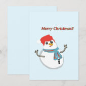 Snowman. Merry christmas!! Kaart (Voorkant / Achterkant)