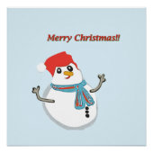Snowman, Merry Christmas!! Perfect Poster (Voorkant)