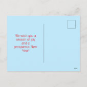 Snowman Merry Christmas Postcard Feestdagenkaart (Achterkant)