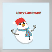 Snowman, Merry Christmas!! Poster (Voorkant)