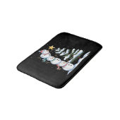 Snowman Merry Christmas Santa Claus Tree Snow Fami Badmat (Gekanteld)