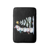 Snowman Merry Christmas Santa Claus Tree Snow Fami Badmat (Voorkant Verticaal)