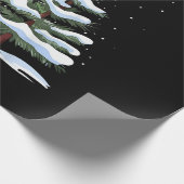 Snowman Merry Christmas Santa Claus Tree Snow Fami Cadeaupapier (Hoek)