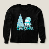  Snowman Merry Christmas Santa Tree Snow Tshirt (Voorkant)