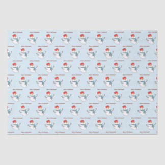 Snowman. Merry Christmas. Tissuepapier