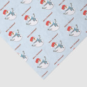 Snowman. Merry Christmas. Tissuepapier (Detail)