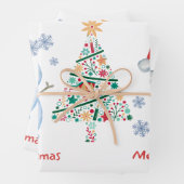Snowman Merry Christmas Wrapping Paper (In situ)