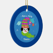 Snowman Merry keramisch Ornament (Rechts)