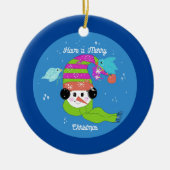 Snowman Merry keramisch Ornament (Voorkant)
