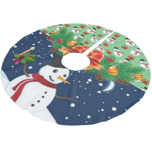 Snowman: Merry kerstboom Kerstboom Rok (Gekanteld)