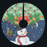 Snowman: Merry kerstboom Kerstboom Rok<br><div class="desc">Kerst- en feestboomrokken</div>