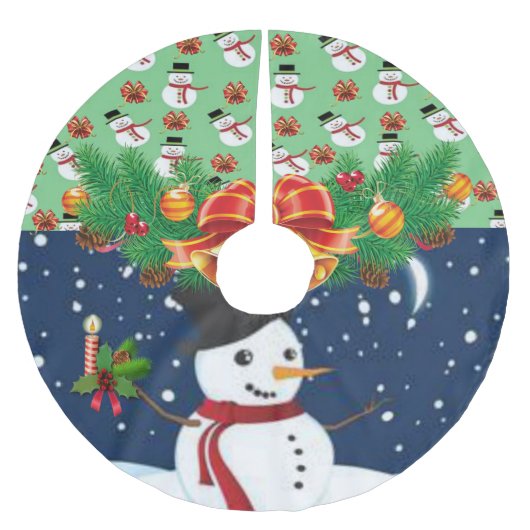 Snowman: Merry kerstboom Kerstboom Rok (Voorkant)
