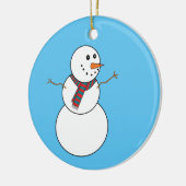Snowman Merry kerstboom Ornament in blauw (Links)