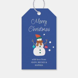 Snowman Merry kerstcadeautjes Labels Cadeaulabel