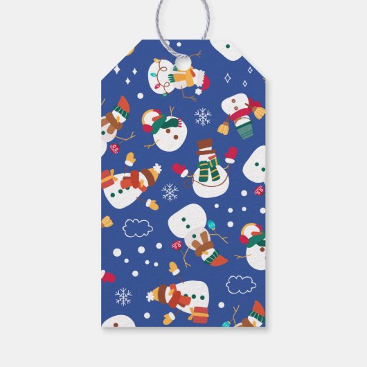 Snowman Merry kerstcadeautjes Labels Cadeaulabel (Achterkant)