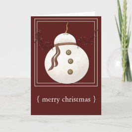Snowman Merry kerstfeestdag Kaart