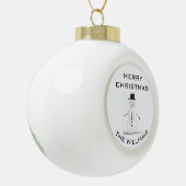 Snowman Merry kerstfeestelijke winterrust Keramische Bal Ornament (Links)