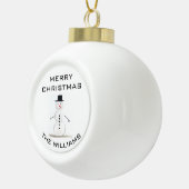 Snowman Merry kerstfeestelijke winterrust Keramische Bal Ornament (Rechts)