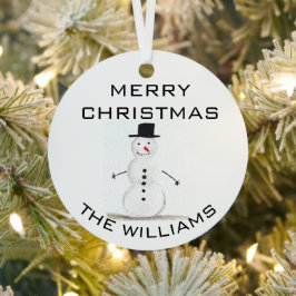 Snowman Merry kerstfeestelijke winterrust Metalen Ornament