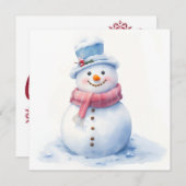 Snowman Merry-kerstkaart Feestdagenkaart (Voorkant / Achterkant)