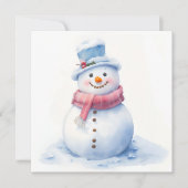 Snowman Merry-kerstkaart Feestdagenkaart (Voorkant)