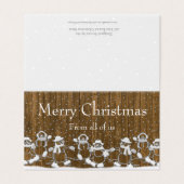 Snowman Merry Kerstmis van ons allemaal douanekaar Kaart (Buitenkant ongevouwen)