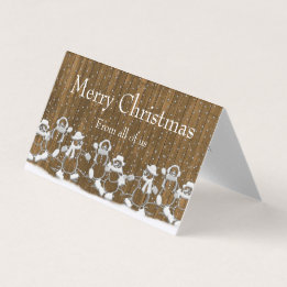 Snowman Merry Kerstmis van ons allemaal douanekaar Kaart