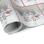 Snowman met adem voor Deer Cadeaupapier (Rol Hoek)